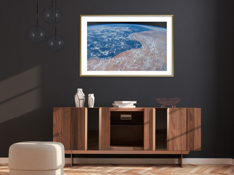Wall Poster Water and Sand - planet Earth with view of clouds over continents 123178 additionalImage 13