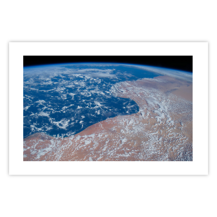 Wall Poster Water and Sand - planet Earth with view of clouds over continents 123178 additionalImage 19
