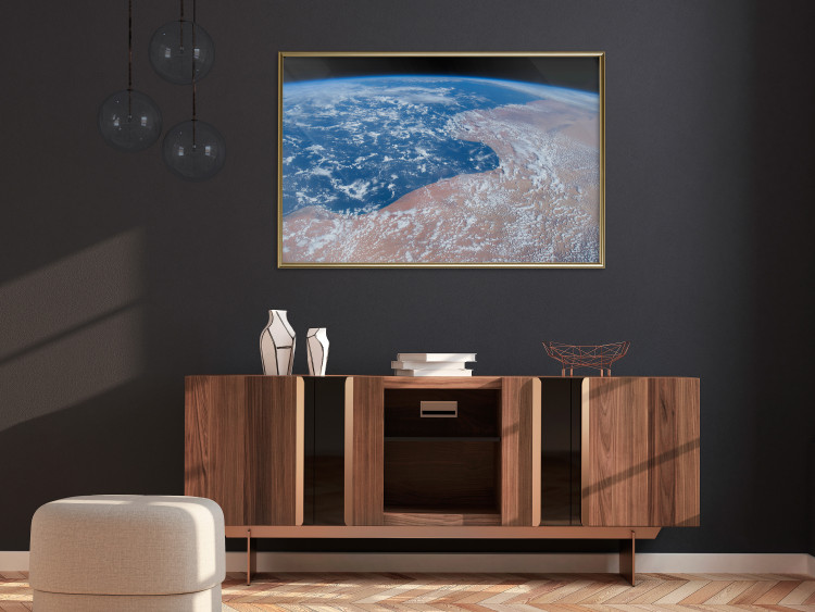Wall Poster Water and Sand - planet Earth with view of clouds over continents 123178 additionalImage 7