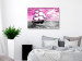 Canvas A sailing ship - seascape with a pink sky and a ship with sails 123378 additionalThumb 3