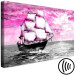 Canvas A sailing ship - seascape with a pink sky and a ship with sails 123378 additionalThumb 6