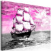 Canvas A sailing ship - seascape with a pink sky and a ship with sails 123378 additionalThumb 2