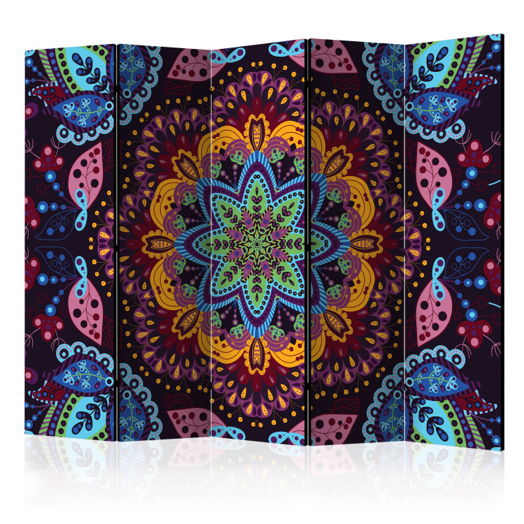 Room Divider Screen Colorful Kaleidoscope II (3-piece) - abstraction in colorful pattern 124078