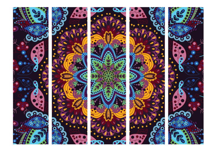 Room Divider Screen Colorful Kaleidoscope II (3-piece) - abstraction in colorful pattern 124078 additionalImage 3