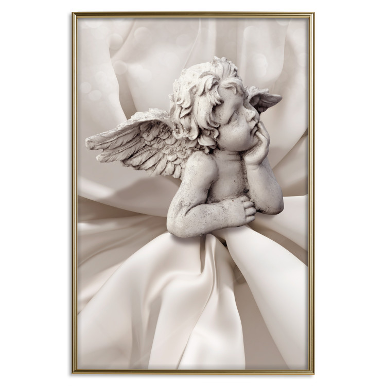 Poster Loving Thoughts - light sculpture of a boy as an angel with wings 125178 additionalImage 16