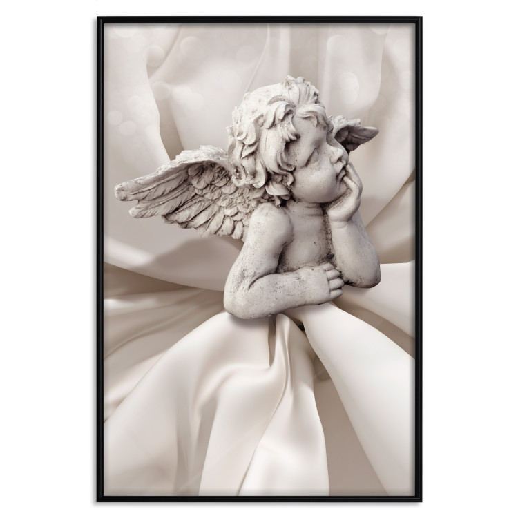 Poster Loving Thoughts - light sculpture of a boy as an angel with wings 125178 additionalImage 18