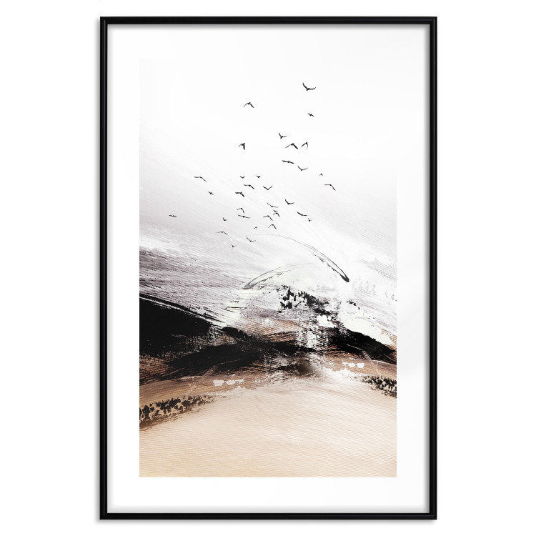 Poster At the Edge of the Forest - artistic landscape with birds in an abstract style 125278 additionalImage 17
