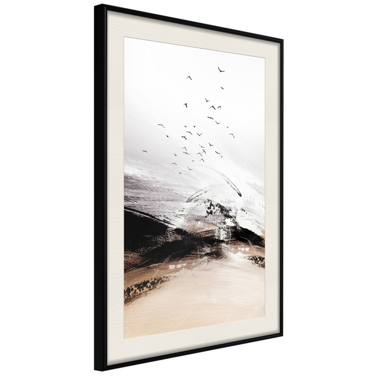 Poster At the Edge of the Forest - artistic landscape with birds in an abstract style 125278 additionalImage 3