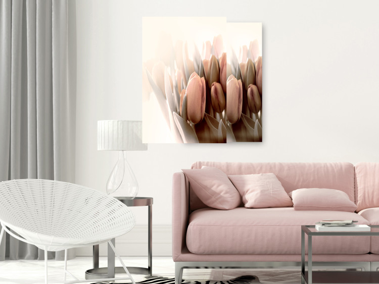 Wall Poster Spring Mist - composition of colorful tulips against a bright glow 126678 additionalImage 13