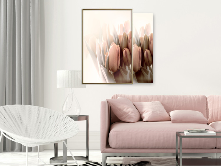 Wall Poster Spring Mist - composition of colorful tulips against a bright glow 126678 additionalImage 11
