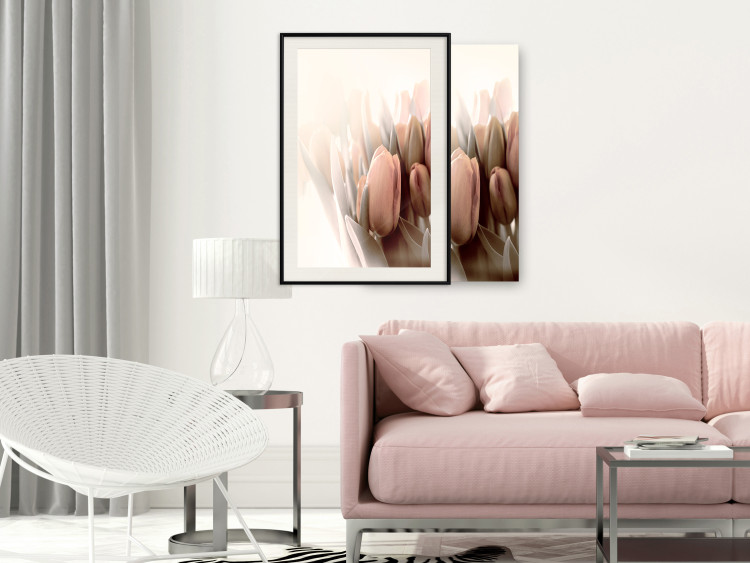 Wall Poster Spring Mist - composition of colorful tulips against a bright glow 126678 additionalImage 24