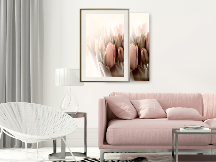 Wall Poster Spring Mist - composition of colorful tulips against a bright glow 126678 additionalImage 22