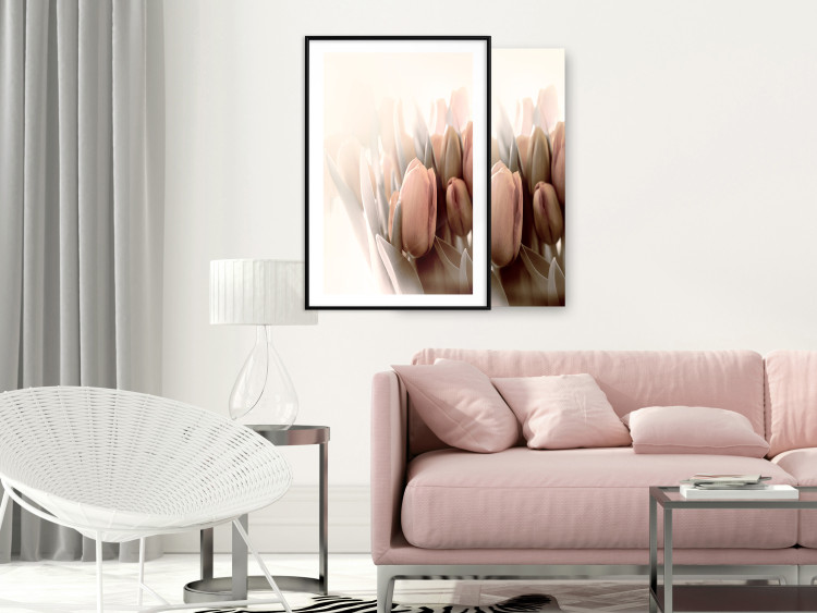 Wall Poster Spring Mist - composition of colorful tulips against a bright glow 126678 additionalImage 23