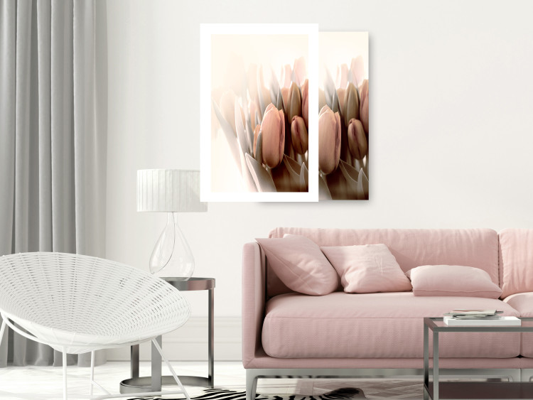 Wall Poster Spring Mist - composition of colorful tulips against a bright glow 126678 additionalImage 14