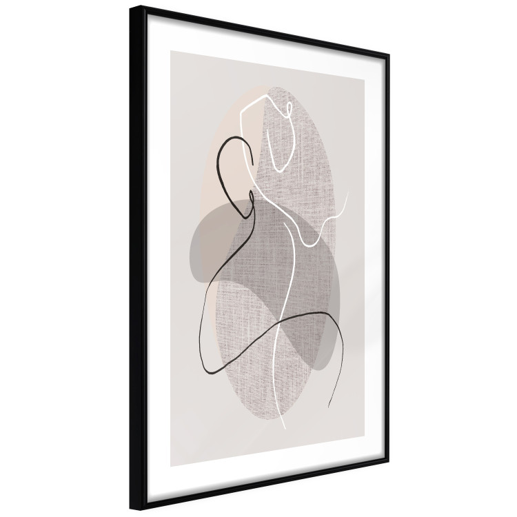 Poster Dance Sensations - abstract line art of silhouettes on light texture 128078 additionalImage 8
