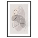 Poster Dance Sensations - abstract line art of silhouettes on light texture 128078 additionalThumb 23