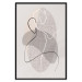 Poster Dance Sensations - abstract line art of silhouettes on light texture 128078 additionalThumb 26