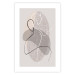 Poster Dance Sensations - abstract line art of silhouettes on light texture 128078 additionalThumb 17