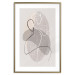 Poster Dance Sensations - abstract line art of silhouettes on light texture 128078 additionalThumb 27