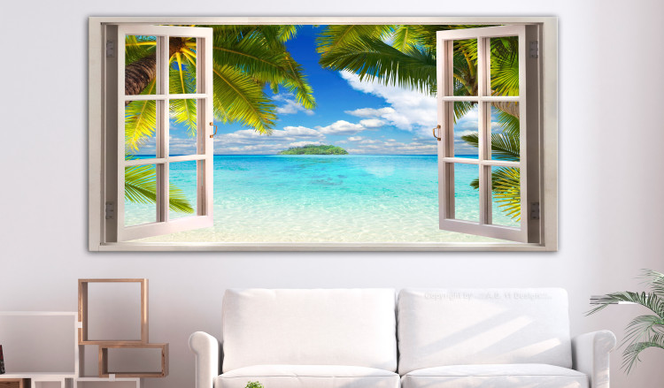 Large canvas print Window: Sea View II [Large Format] 128678 additionalImage 5
