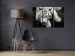 Canvas Print Calm tiger - triptych with a lying tiger on a black background 128778 additionalThumb 3