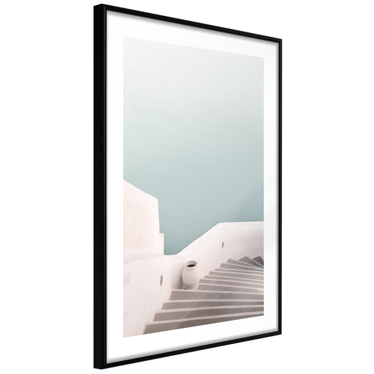 Poster Summer Stroll - stairs and bright architecture with a backdrop of a seascape 129478 additionalImage 6