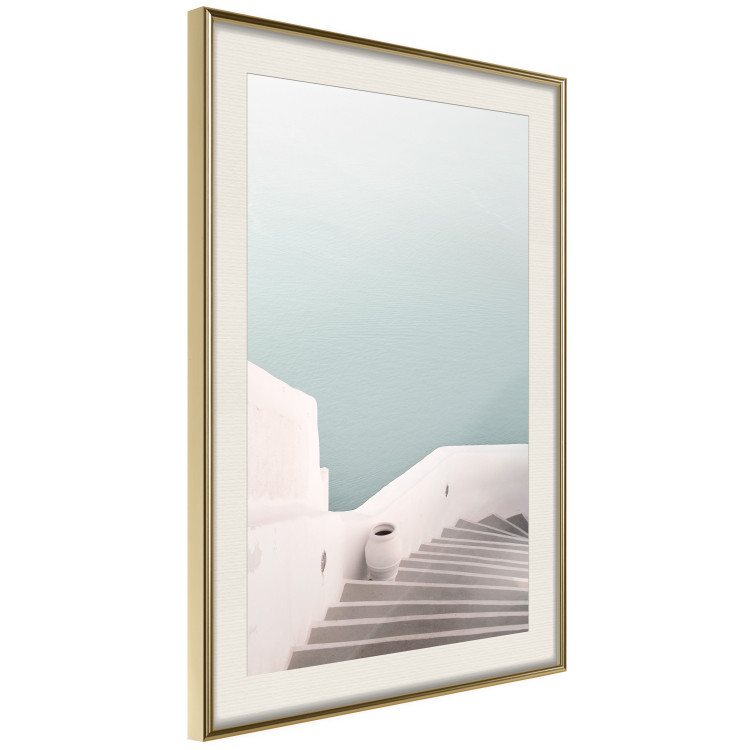 Poster Summer Stroll - stairs and bright architecture with a backdrop of a seascape 129478 additionalImage 3
