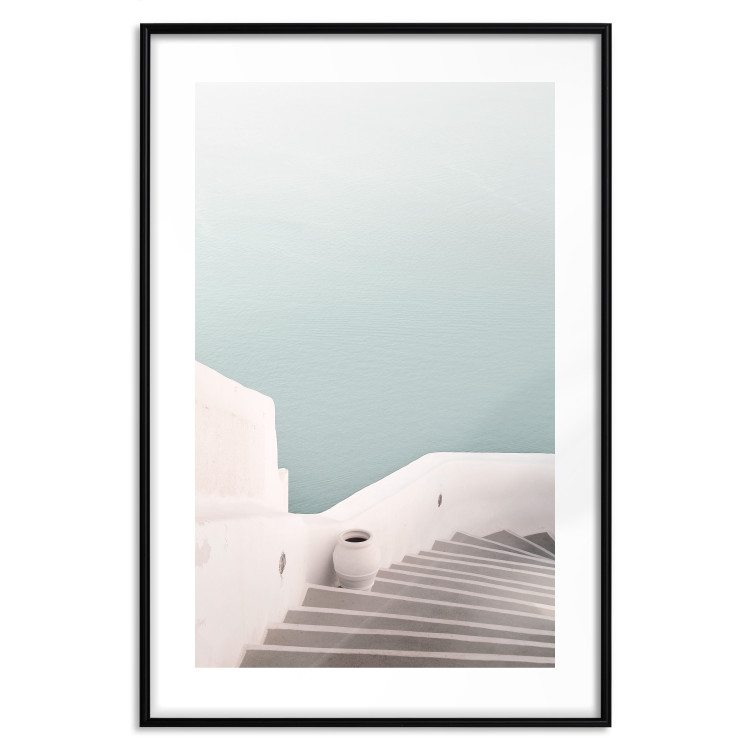 Poster Summer Stroll - stairs and bright architecture with a backdrop of a seascape 129478 additionalImage 15