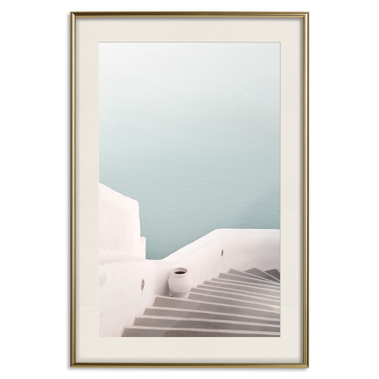 Poster Summer Stroll - stairs and bright architecture with a backdrop of a seascape 129478 additionalImage 20