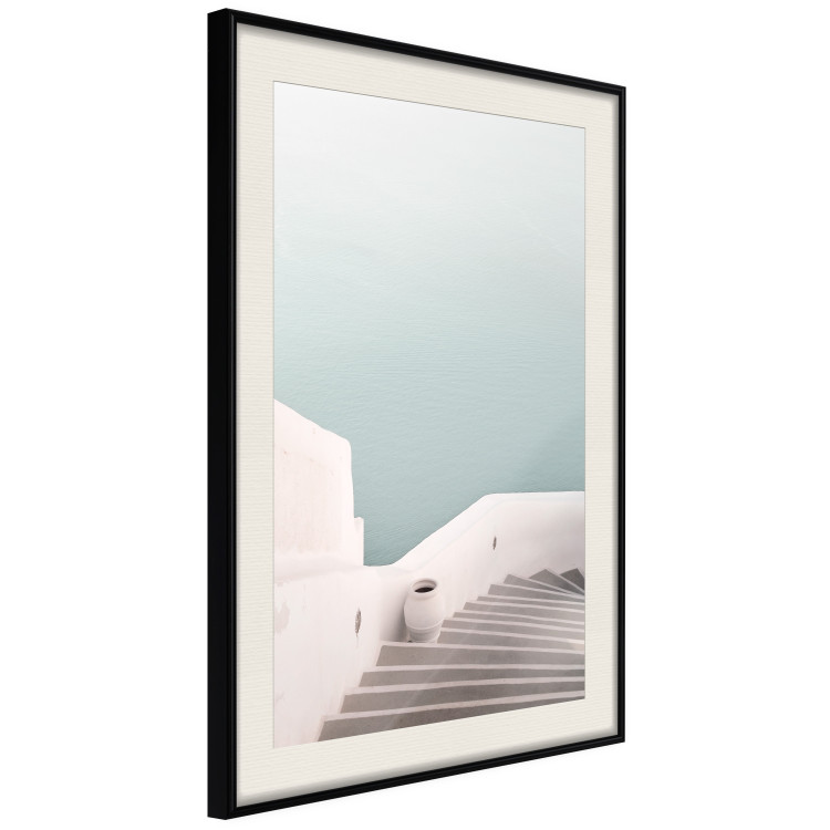 Poster Summer Stroll - stairs and bright architecture with a backdrop of a seascape 129478 additionalImage 2