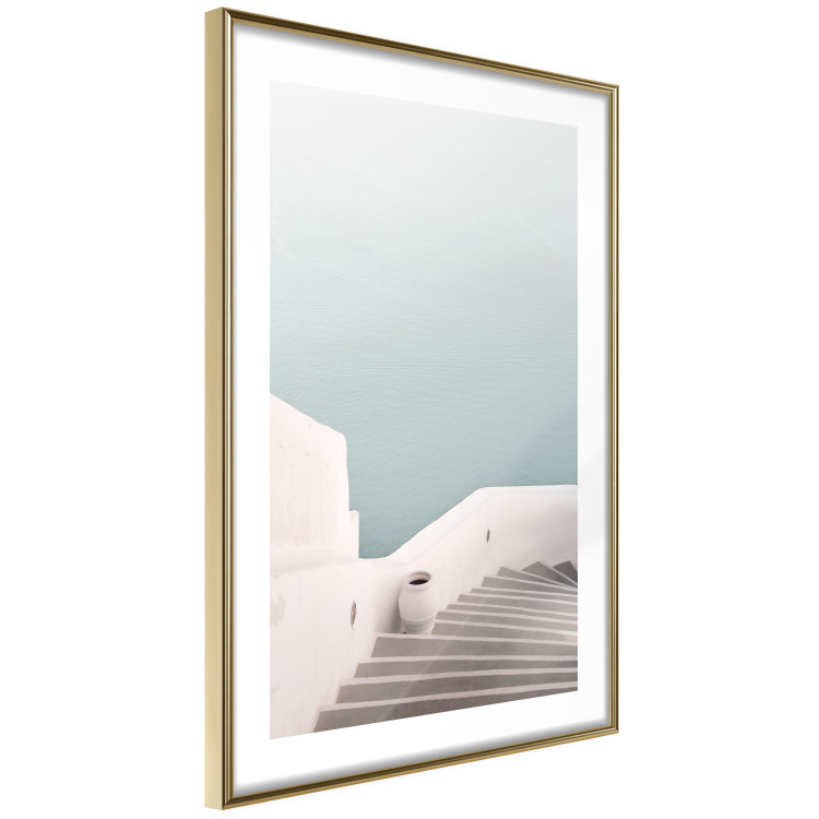 Poster Summer Stroll - stairs and bright architecture with a backdrop of a seascape 129478 additionalImage 7