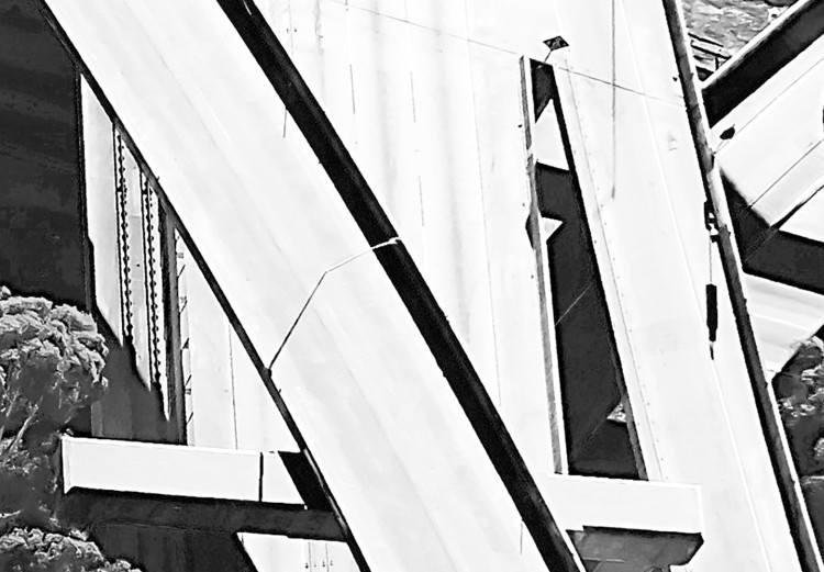 Poster City Geometry - gray street architecture in a city with cars 129778 additionalImage 10