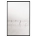 Wall Poster Misty Trail - landscape of sticks protruding from the water on a white background 130378 additionalThumb 14