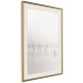 Wall Poster Misty Trail - landscape of sticks protruding from the water on a white background 130378 additionalThumb 3