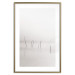 Wall Poster Misty Trail - landscape of sticks protruding from the water on a white background 130378 additionalThumb 20