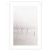 Wall Poster Misty Trail - landscape of sticks protruding from the water on a white background 130378 additionalThumb 18