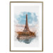 Poster Parisian View - colorful landscape of the Eiffel Tower in watercolor motif 131778 additionalThumb 16