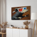 Canvas Art Print Rat in 3D Glasses (Banksy) - street art of a whimsical animal 132478 additionalThumb 10