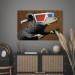 Canvas Art Print Rat in 3D Glasses (Banksy) - street art of a whimsical animal 132478 additionalThumb 3