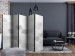 Room Divider Harmony of Triangles II (5-piece) - geometric gray pattern in 3D 132878 additionalThumb 4