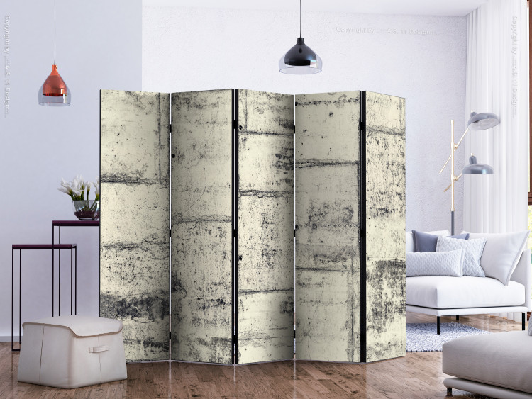 Room Separator Love the Concrete II (5-piece) - industrial concrete texture 133178 additionalImage 2