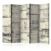 Room Separator Love the Concrete II (5-piece) - industrial concrete texture 133178