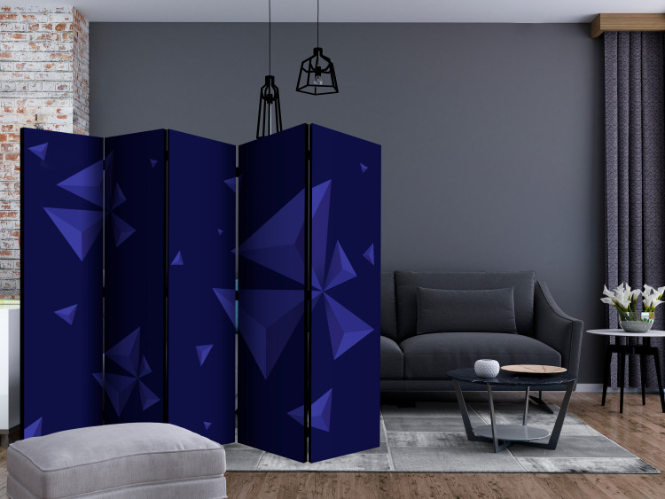 Room Divider Screen Meteor Shower II (5-piece) - geometric dark abstraction 133278 additionalImage 4