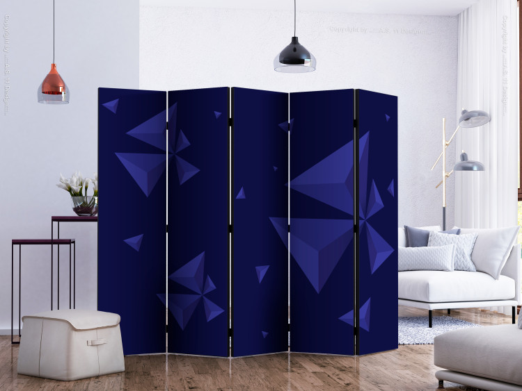 Room Divider Screen Meteor Shower II (5-piece) - geometric dark abstraction 133278 additionalImage 2
