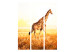 Room Separator Giraffe - Stroll (3-piece) - wild animal against a sunny field 133378 additionalThumb 3