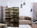 Room Separator Rustic Style: Country House - dark texture of wooden bricks 133578 additionalThumb 4