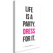 Canvas Print Life is a party - typographic graphic with an English quote 134178 additionalThumb 2