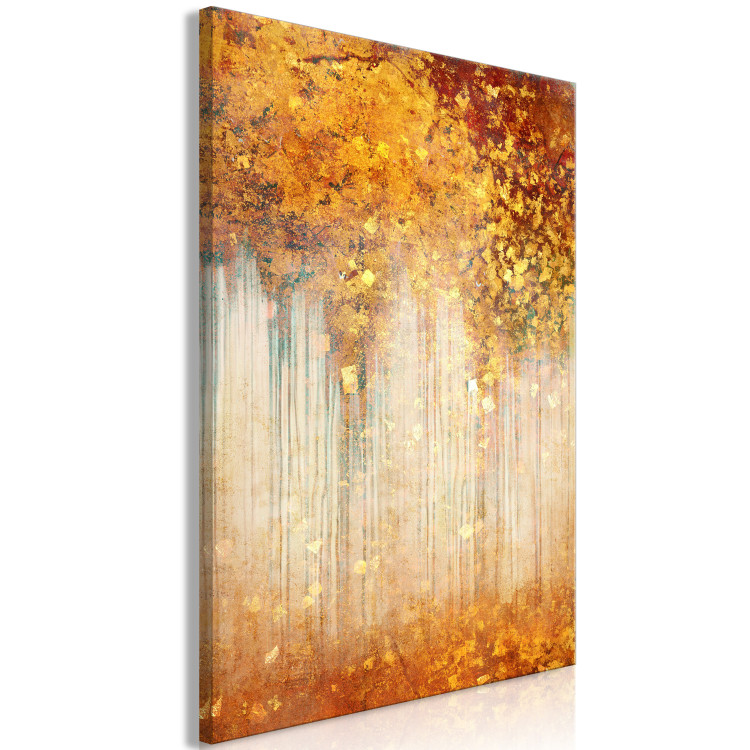 Canvas Print Apparition (1-piece) Vertical - abstract golden leaf texture 135378 additionalImage 2