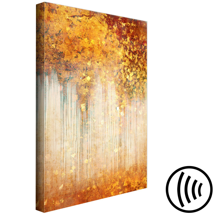 Canvas Print Apparition (1-piece) Vertical - abstract golden leaf texture 135378 additionalImage 6