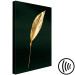 Canvas Gold leaf - Botanical theme on a background of green 135578 additionalThumb 6